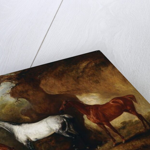 Three Hunters belonging to Robert Myddelton-Biddulph by John E. Ferneley