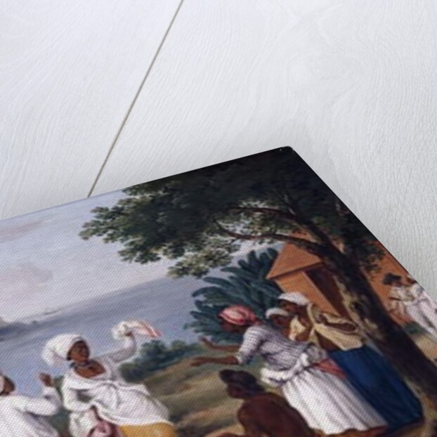 A Negro's Dance in the Island of Dominica, Fort Young beyond by Agostino Brunias