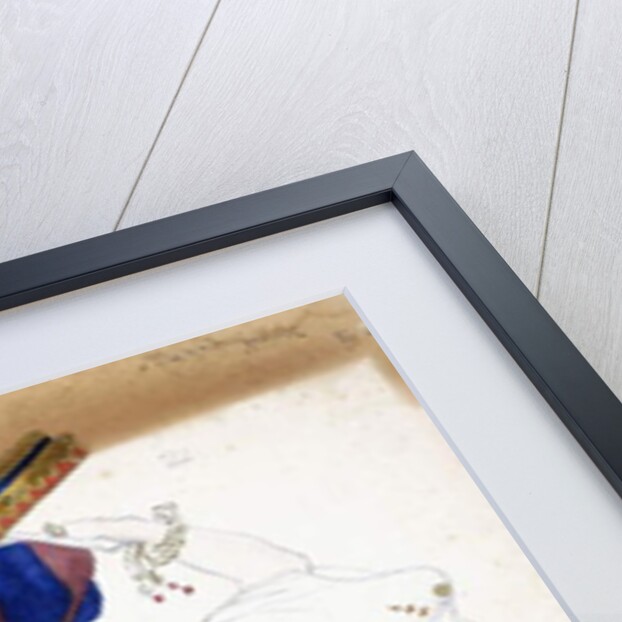 Costume design for a male dancer in 'Danse Juive', wearing knickerbockers and a turban, playing a tambourine by Leon Bakst
