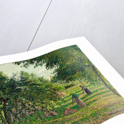 Apple Trees and Hay Makers at Eragny, 1895 by Camille Pissarro