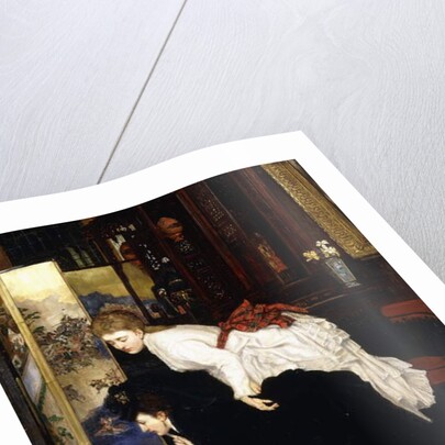 Young Women looking at Japanese Objects, c.1869-1870 by James Jacques Joseph Tissot