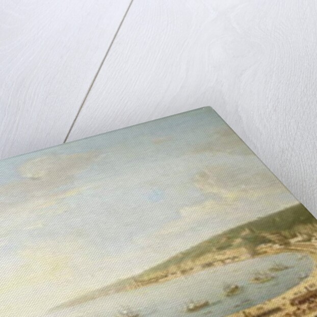 A Panoramic view of the Bay of Naples, with the Royal Procession to Piedigrotta by Antonio Joli