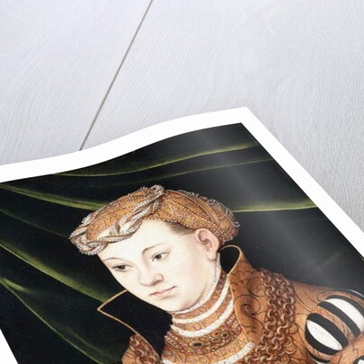 Portrait of Princess Margaret von Sachsen, small three-quarter length, wearing Court Dress by Lucas the Elder Cranach