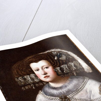 Portrait of Queen Mariana of Austria, small half-length by Diego Rodriguez de Silva Velazquez