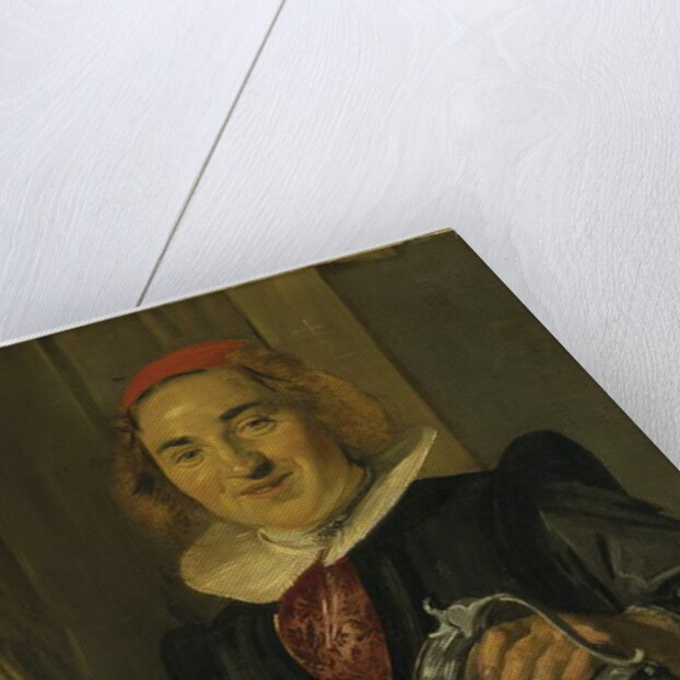 Young woman holding a glass and a flagon by Frans Hals