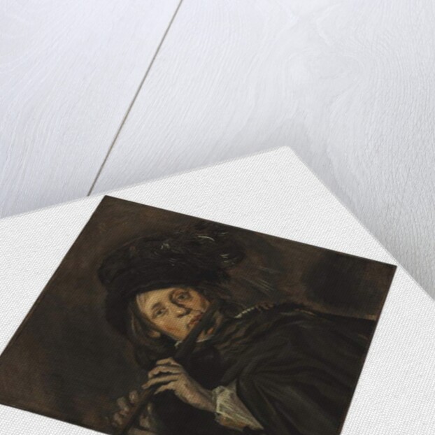 Young man playing a flute by Frans Hals