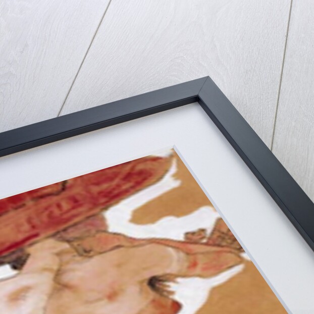 Reclining Semi-Nude with Red Hat, 1910 by Egon Schiele