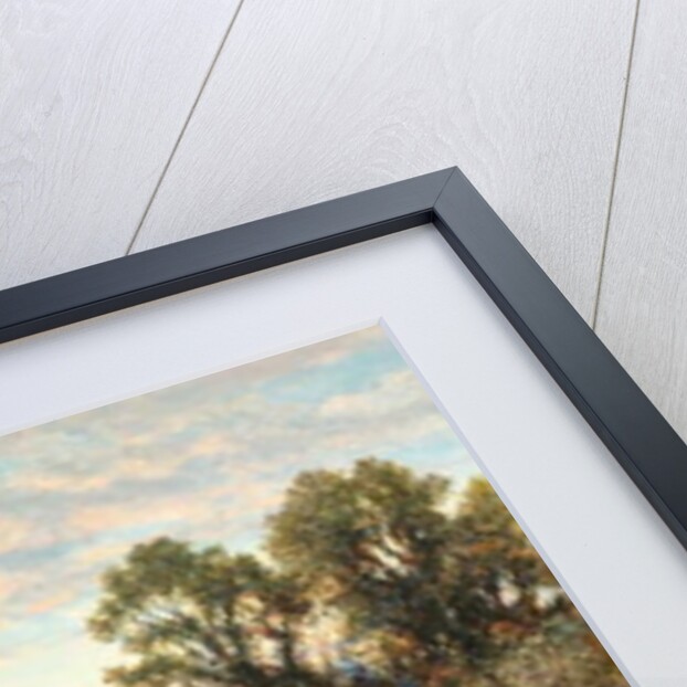 Sheep grazing before Wrotham Church, twilight by Alfred Augustus Glendening