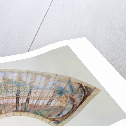 Fan depicting the Spa Well and Well Walk at Cheltenham, c.1745 by Thomas Robins