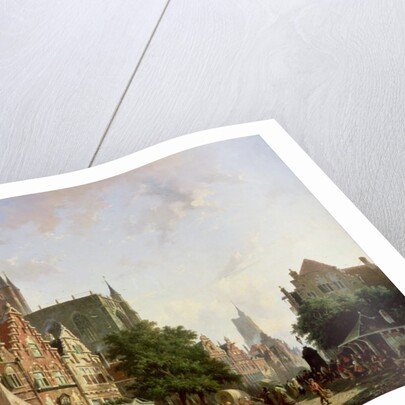 Dutch Street Scene by Adrianus Eversen