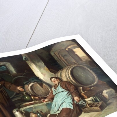 Monks in a cellar, 1873 by J. Haier