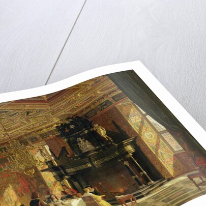 Interior of the Knight's Hall, Palace of Fredericksborg, near Copenhagen by Heinrich Hansen