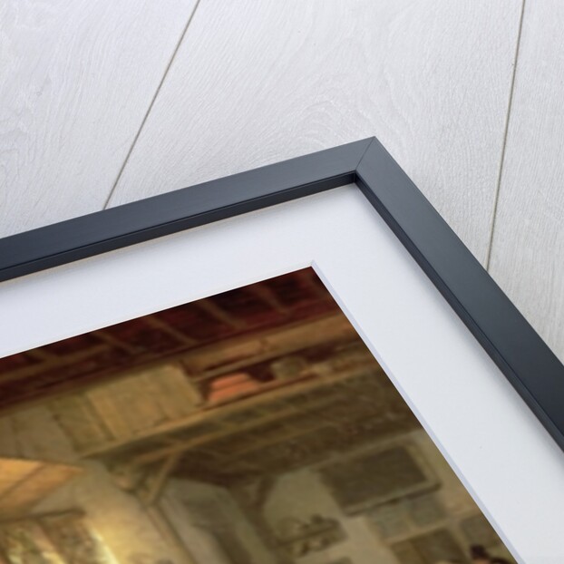 Interior of a tavern with a blind fiddler, 1844 by Jan August Hendrik Baron Leys