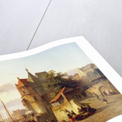 Fortified Buildings on the Banks of a Canal by Cornelius Springer