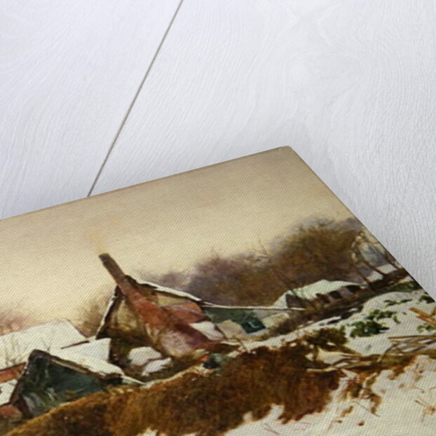 Boys Snowballing at Cookham Dean, 1887 by William Augustus Rixon