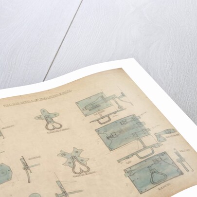 Designs for Iron Latches and Bolts, c.1905-15 by Ernest William Gimson