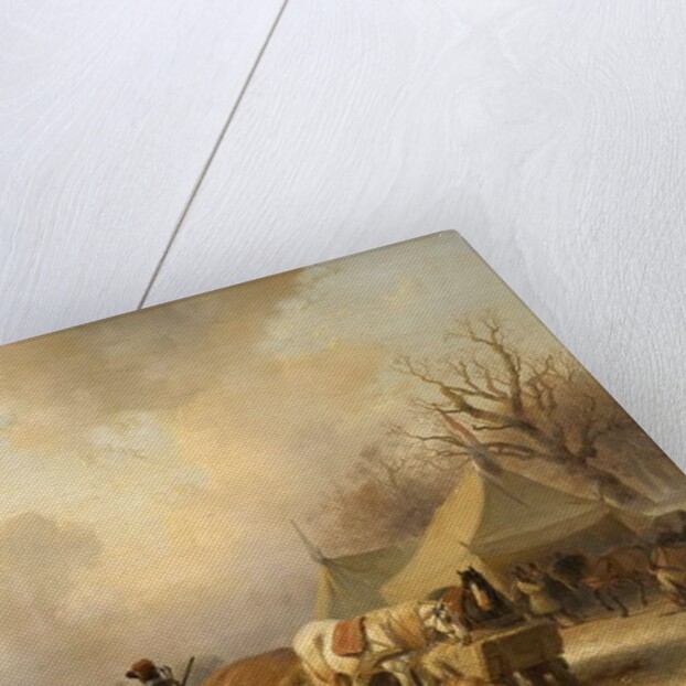 Winter Scene with Sleigh, 1840 by Andreas & Moerenhoet J.J. Schelfhout