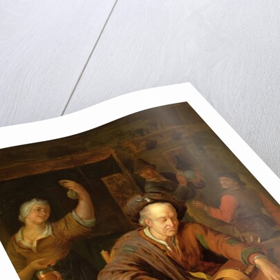 The Hurdy Gurdy Player Asleep in a Tavern by Willem van Mieris