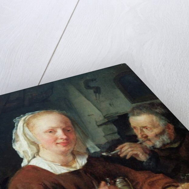 A Man and a Woman at Wine by Gabriel Metsu