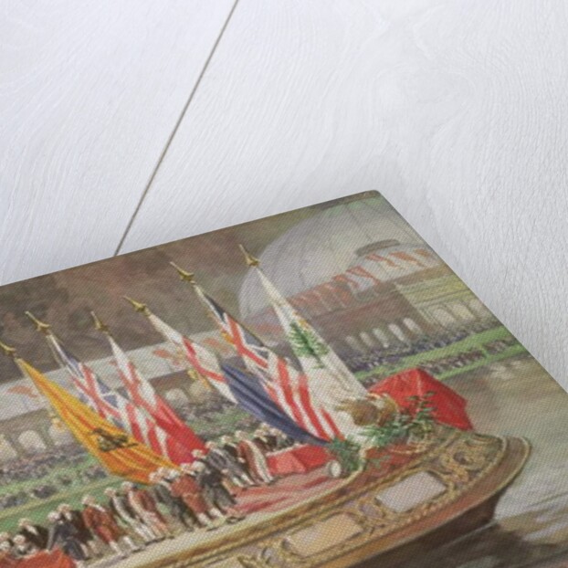 The 'Declaration of Indepedence' Barge at the World's Columbian Exposition in Chicago 1893 by Thure de Thulstrup