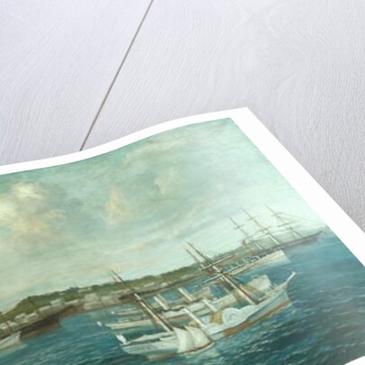 Blockade Runners in Port at St. George, Bermuda, c.1861-65 by William Torgerson