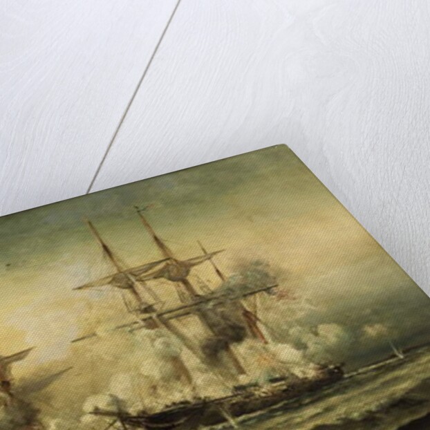 Kearsarge and Alabama off Cherbourg Harbour in France, June 19th, 1864, c.1870 by Christian Poulsen