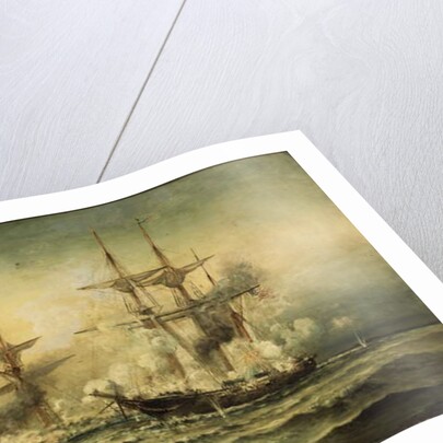 Kearsarge and Alabama off Cherbourg Harbour in France, June 19th, 1864, c.1870 by Christian Poulsen