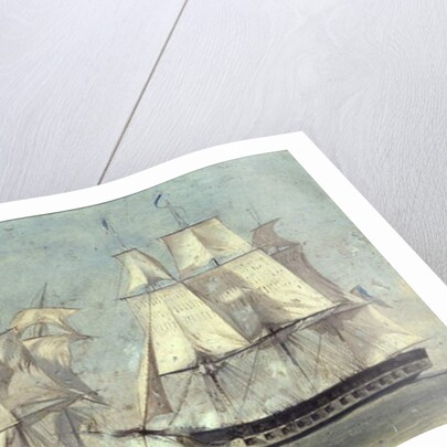 Battle between the United States and the Macedonian, 25th October 1812, 1859 by Alonzo Chappel