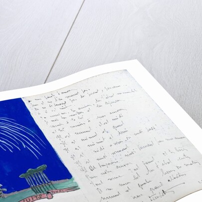 Light of my Nights, illustrated handwritten poem, 27th November 1932 by Robert Desnos