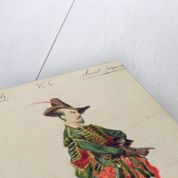 Costume of the Hunter Samiel for the opera 'Der Freischutz' by Carl Maria von Weber 1841 by Paul Lormier