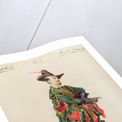 Costume of the Hunter Samiel for the opera 'Der Freischutz' by Carl Maria von Weber 1841 by Paul Lormier