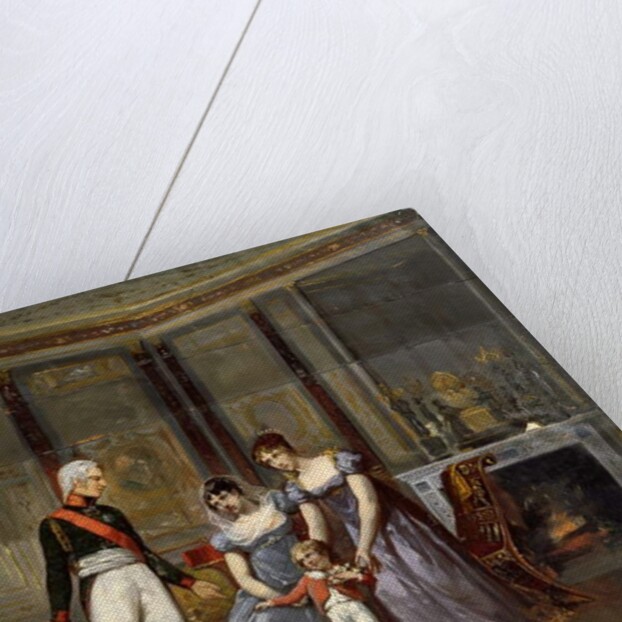 The Empress Josephine presenting her daughter, Hortense and grandson, Louis-Napoléon to Tsar Alexander at Malmaison in May 1814 by Jean Louis Victor Viger du Vigneau