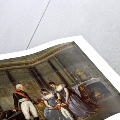The Empress Josephine presenting her daughter, Hortense and grandson, Louis-Napoléon to Tsar Alexander at Malmaison in May 1814 by Jean Louis Victor Viger du Vigneau