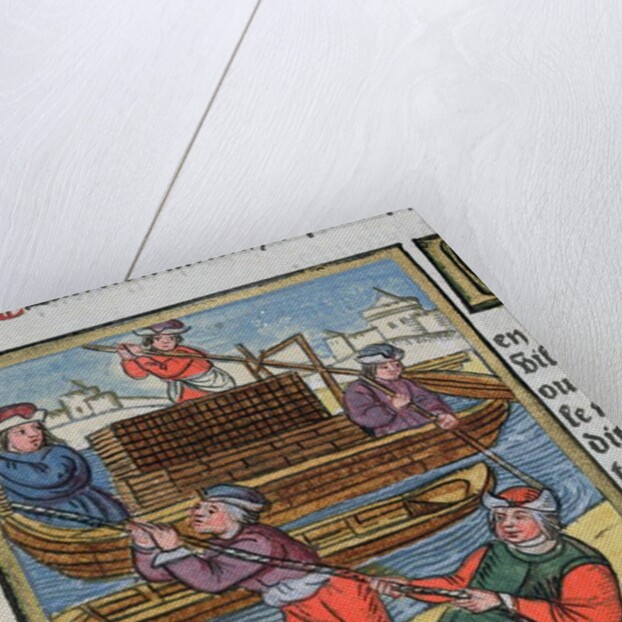 Wood transport on the River Seine by Antoine Verard