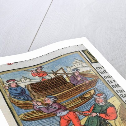 Wood transport on the River Seine by Antoine Verard