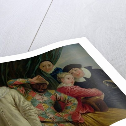Harlequin, Pierrot and Scapin by Jean Antoine Watteau