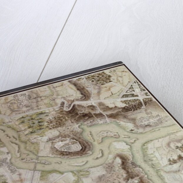 A Map inspired by 'Candide' by Francois Voltaire for a competition organised by the Ecole Nationale des Ponts et Chaussees in Paris, late 18th century by French School