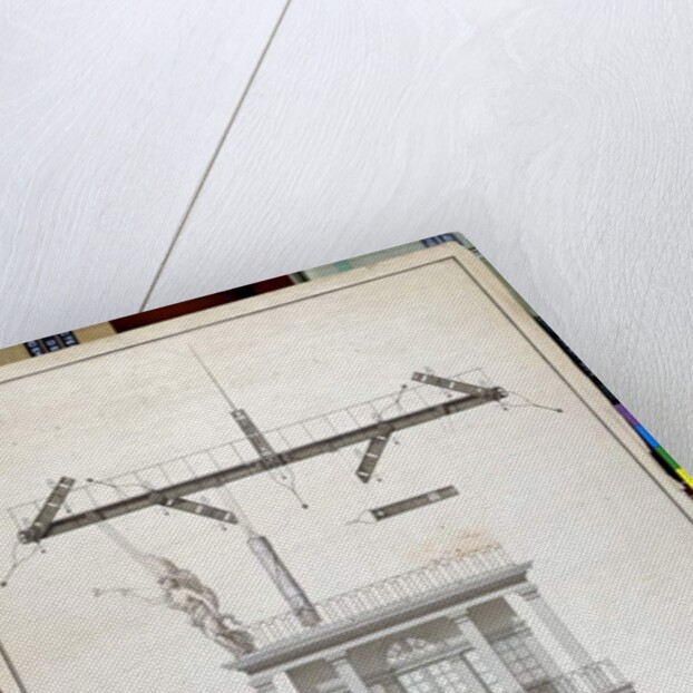 Design for a Chappe telegraph station for one of the domes of the Louvre, Paris, early 19th century by French School