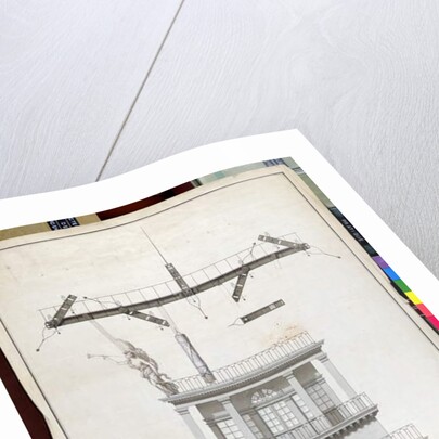 Design for a Chappe telegraph station for one of the domes of the Louvre, Paris, early 19th century by French School