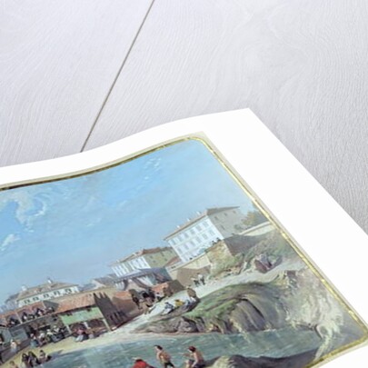 The Beginning of Sea Swimming in the Old Port of Biarritz, 1858 by Jean Jacques Alban de Lesgallery
