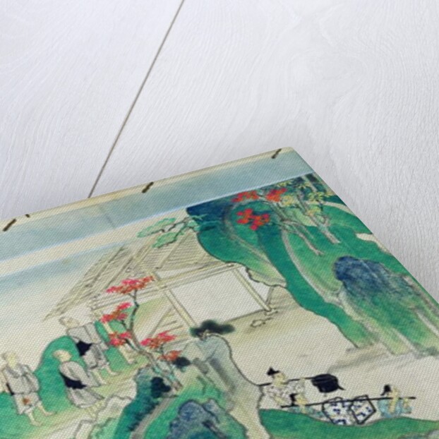 Servants, from an illustrated history of the life of the monk Ippen by Japanese School