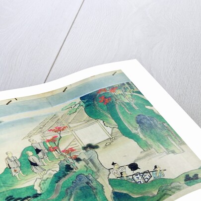 Servants, from an illustrated history of the life of the monk Ippen by Japanese School