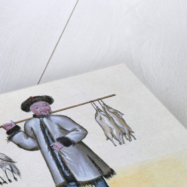 The Game Merchant, from a book on the street calls of Peking, c.1785 by French School