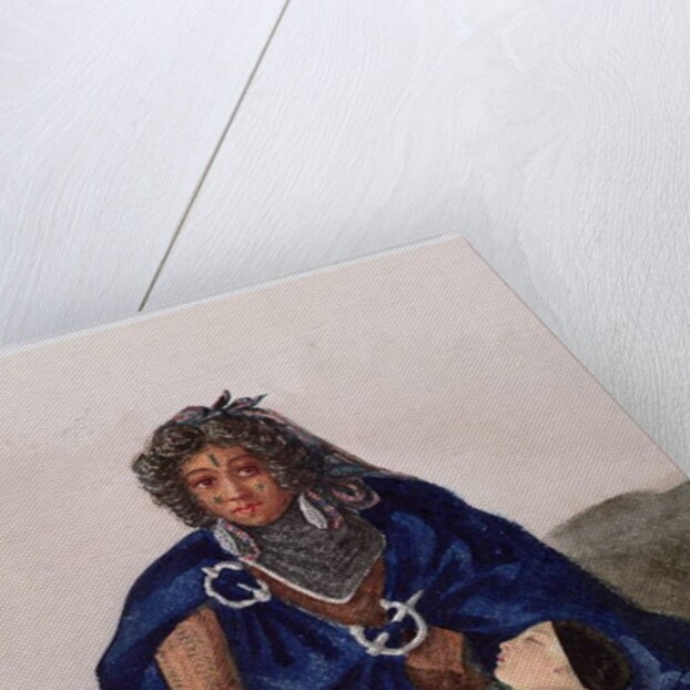 A sorceress telling the future with corn and salt in Ghzannah, 1835 by Theodore Leblanc