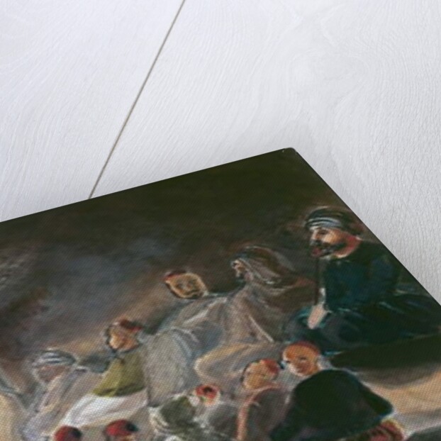 Show with shadow puppets in Algeria. c.1835 by Theodore Leblanc