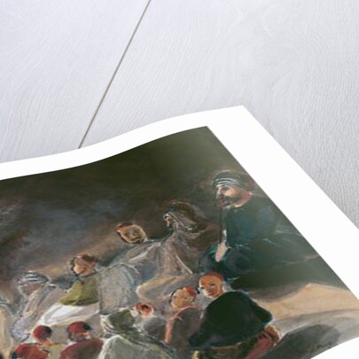 Show with shadow puppets in Algeria. c.1835 by Theodore Leblanc