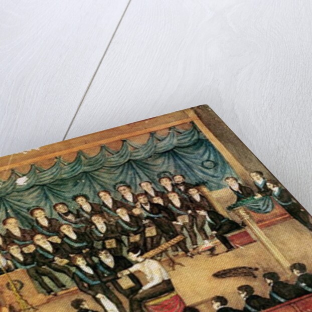 Masonic Initiation ceremony of a male Freemason, early 19th century by French School