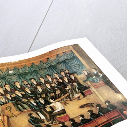 Masonic Initiation ceremony of a male Freemason, early 19th century by French School