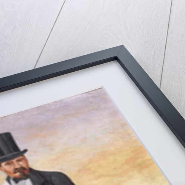 Portrait of Agricol Perdiguier known as 'Avignonais' standing on the banks of the river Rhone at Avignon, c.1860-65 by French School