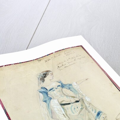 Costume design for Mlle Madeleine Brohant for the role of Marianne in 'Les Caprices de Marianne' by Alfred de Musset 1851 by Eugene Giraud